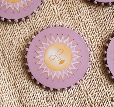 SET OF 4 - Coasters Sun Lilac - Things I Like Things I Love
