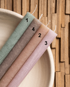 SET OF 4 - Dinner Candle Rustic - Things I Like Things I Love