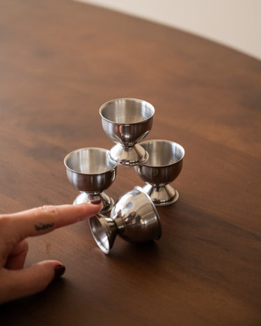 SET OF 4 - Eierdopjes Oryn Chroom - Things I Like Things I Love