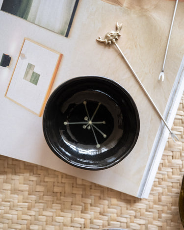 SET OF 4 - Hand - Painted Bowl Cylce Brown - Things I Like Things I Love