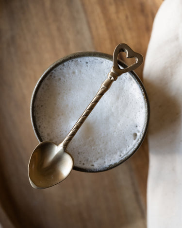 SET OF 4 - Heart Spoon Brass - Things I Like Things I Love