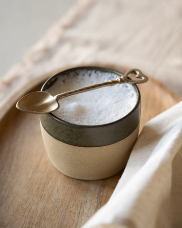 SET OF 4 - Heart Spoon Brass - Things I Like Things I Love