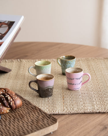 SET AUS 4 - HKLIVING Espressotasse Brutalismus