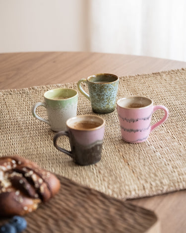 SET AUS 4 - HKLIVING Espressotasse Brutalismus