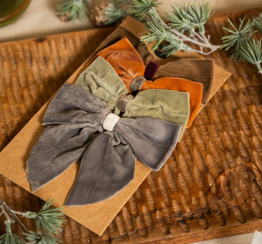 SET OF 4 - XMAS Hanging Bows Velvet - Things I Like Things I Love