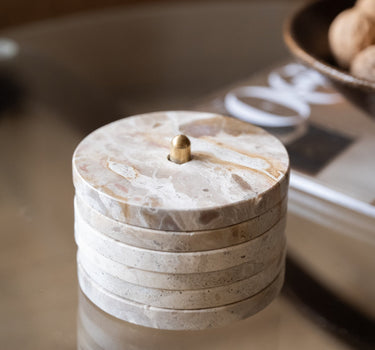 SET OF 5 - Coasters Marble - Things I Like Things I Love