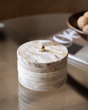 SET OF 5 - Coasters Marble - Things I Like Things I Love