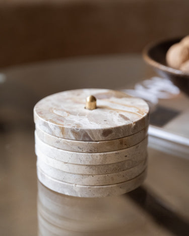 SET OF 5 - Coasters Marble - Things I Like Things I Love