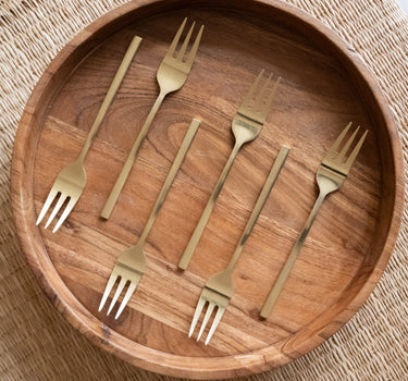 SET OF 6 - Cake Fork Terno Gold - Things I Like Things I Love