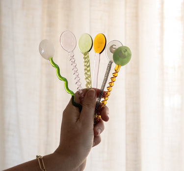 SET OF 6 - Spoon Glass Colorful - Things I Like Things I Love
