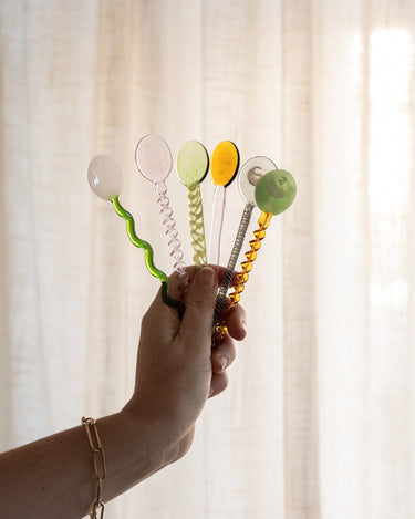 SET OF 6 - Spoon Glass Colorful - Things I Like Things I Love