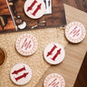 SET OF 6 - TILTIL Coasters Dogs & Wine - Things I Like Things I Love