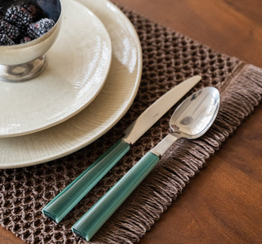 SET VAN 16 - Bestekset Poppy Groen - Things I Like Things I Love
