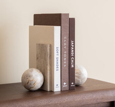Set van 2 - Bookend Ball Marmer - Things I Like Things I Love