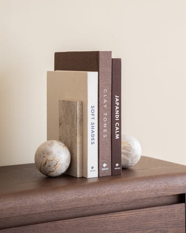 Set van 2 - Bookend Ball Marmer - Things I Like Things I Love