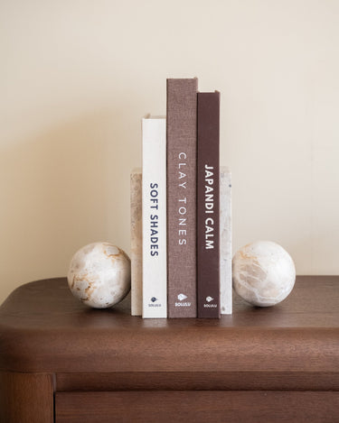 Set van 2 - Bookend Ball Marmer - Things I Like Things I Love