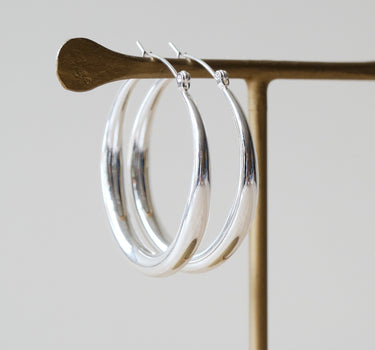 Set van 2 Circle Hoops Silver - Things I Like Things I Love