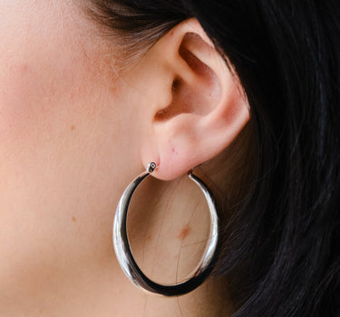 Set van 2 Circle Hoops Silver - Things I Like Things I Love