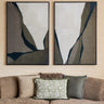 SET VAN 2 - Grote Schilderijen Lienzo Velvet Groen - Things I Like Things I Love