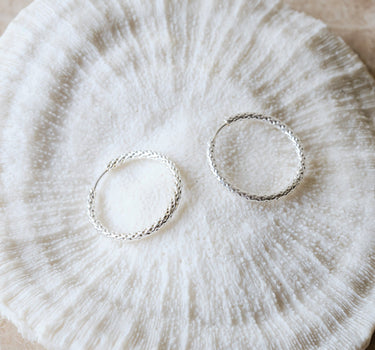 Set van 2 Hilly Hoop Earrings Silver - Things I Like Things I Love