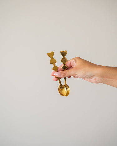 SET VAN 2 - Lepels Speelkaarten Messing - Things I Like Things I Love