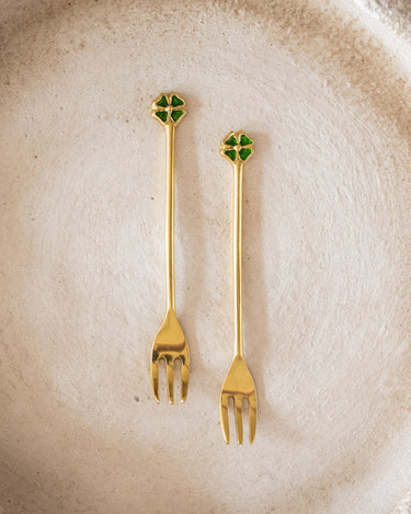 SET VAN 2 - Vorkjes Klavertjevier Messing - Things I Like Things I Love