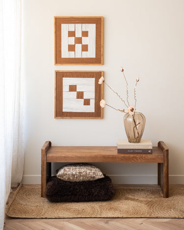SET VAN 2 - Wanddecoratie Dobbelsteen Katoen - Things I Like Things I Love