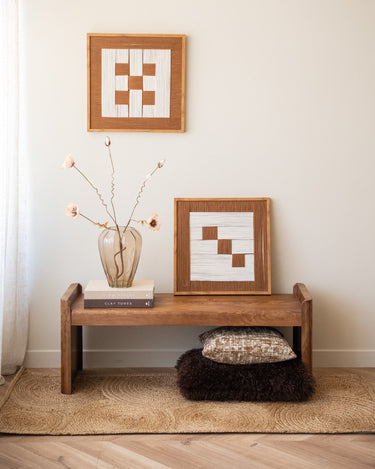 SET VAN 2 - Wanddecoratie Dobbelsteen Katoen - Things I Like Things I Love