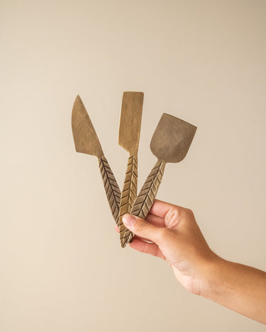Set van 3 - Bloomingville Kaasmesjes Citra Messing - Things I Like Things I Love