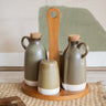 SET VAN 4 - Olie- en azijnstel Olijfgroen - Things I Like Things I Love