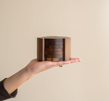 SET VAN 6 - Onderzetters Zino Acaciahout - Things I Like Things I Love