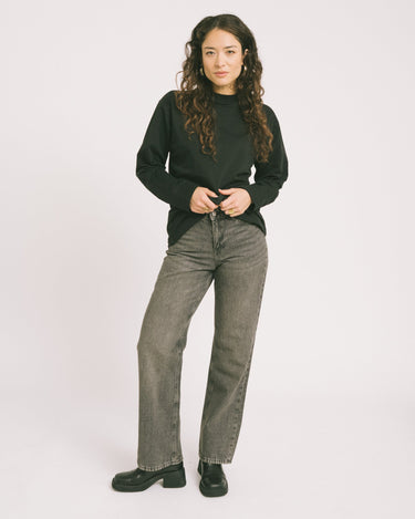 Seville Loose Jeans Dark Grey Denim - Things I Like Things I Love