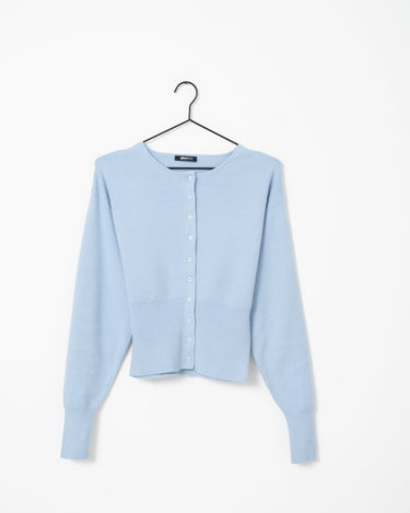 Shaped Knitted Cardigan Blue - Things I Like Things I Love