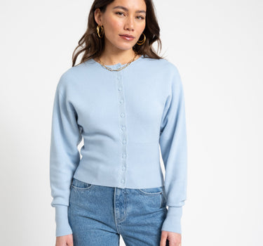 Shaped Knitted Cardigan Blue - Things I Like Things I Love