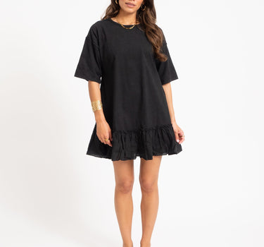 Sheila Short Dress Mix Zwart - Things I Like Things I Love