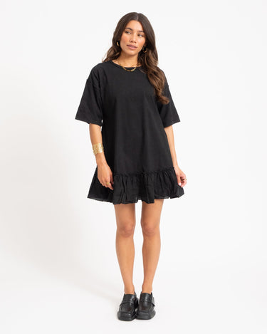Sheila Short Dress Mix Zwart - Things I Like Things I Love