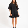 Sheila Short Dress Mix Zwart - Things I Like Things I Love