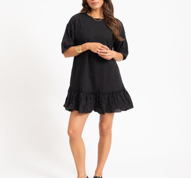 Sheila Short Dress Mix Zwart - Things I Like Things I Love