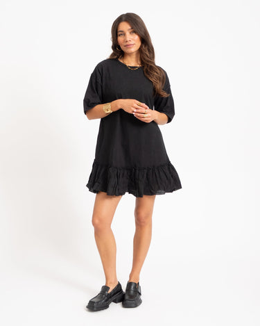 Sheila Short Dress Mix Zwart - Things I Like Things I Love