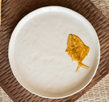 Side Plate Fish Orange - Things I Like Things I Love