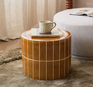 Side Table Cera Tile Mustard - Things I Like Things I Love