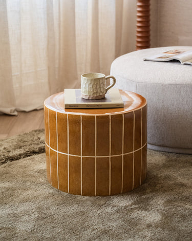 Side Table Cera Tile Mustard - Things I Like Things I Love