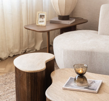 Side Table Faya Travertine Junior - Things I Like Things I Love