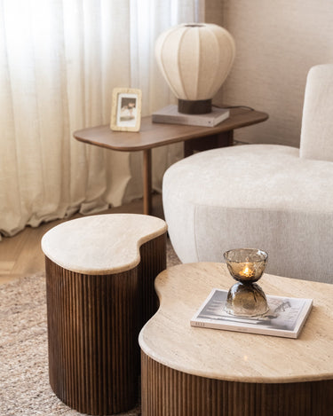 Side Table Faya Travertine Junior - Things I Like Things I Love