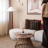 Side Table Mosaic Tiles Rattan Pink - Things I Like Things I Love