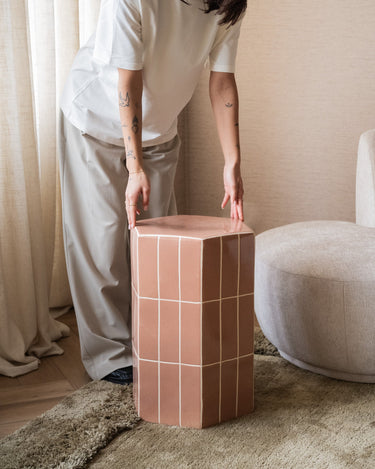 Side Table Plu Tiles Old Pink - Things I Like Things I Love