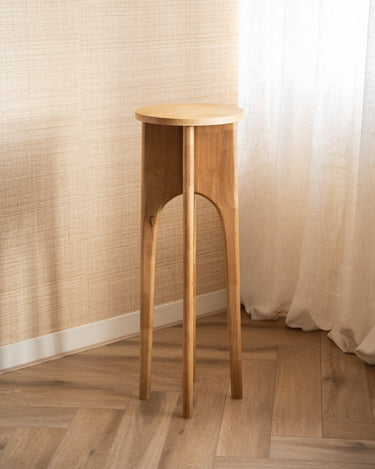 Side Table/Plant Stand Rubber Wood - Things I Like Things I Love