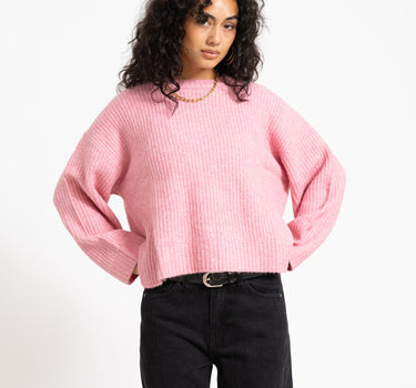 Sigga Diverse Crew Neck Knit Orchid Smoke - Things I Like Things I Love