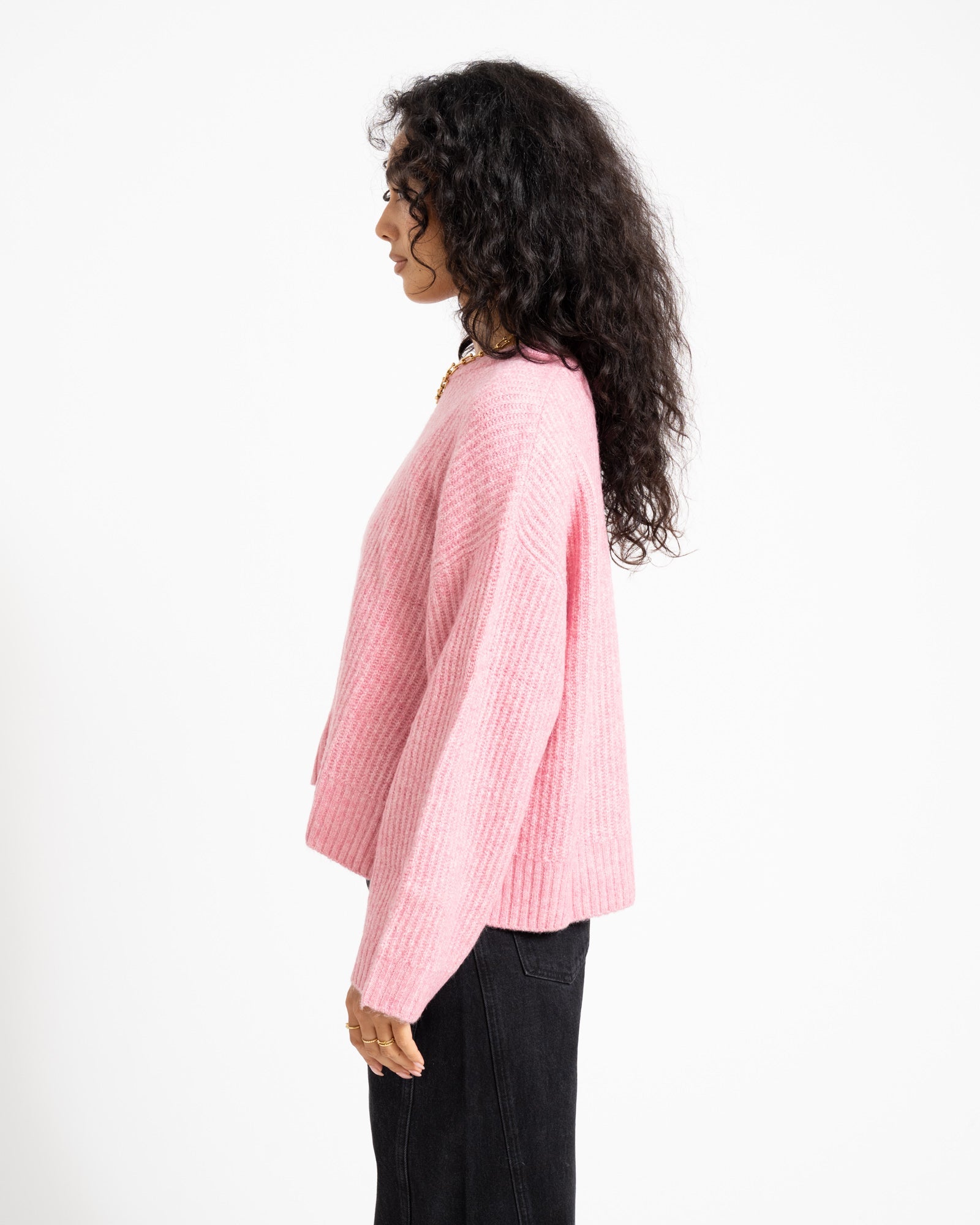 Sigga Diverse Crew Neck Knit Orchid Smoke - Things I Like Things I