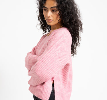 Sigga Diverse Crew Neck Knit Orchid Smoke - Things I Like Things I Love